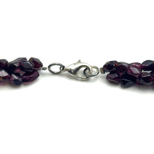 Natural Garnet Chobra & Pearl Twisted Gemstone Necklace