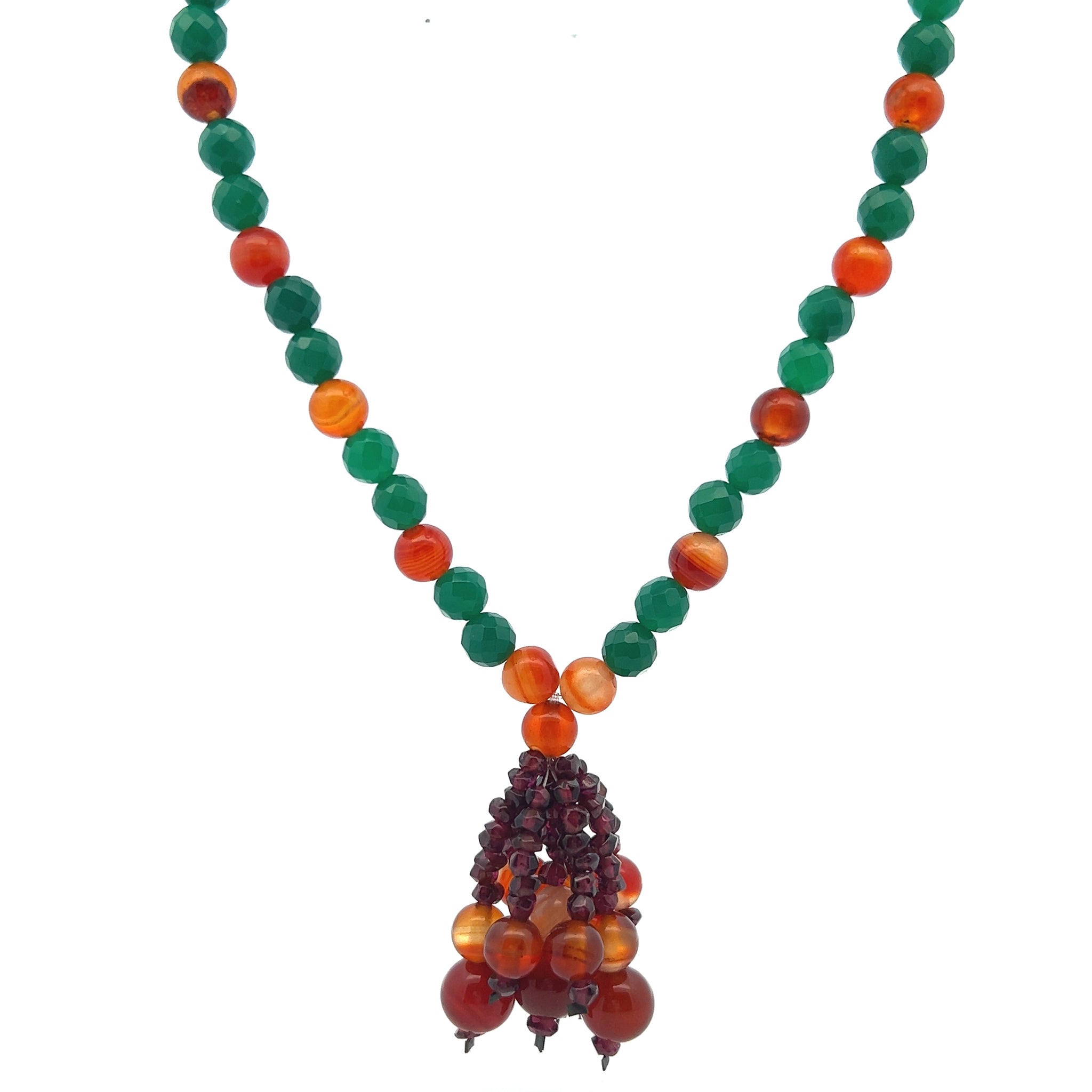 Natural Handmade Necklace 16"-18" Agate, Garnet, Carnelian Gemstone Beads Jewellery