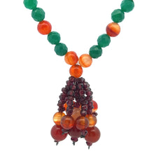 Natural Agate Carnelian Garnet Gemstone Necklace Jewelry