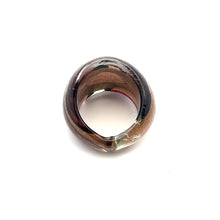 Handmade Glass Acrylic Ring Gleaming of Elegance Autumn Infinity Band