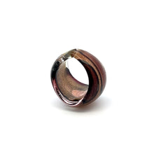 Handmade Glass Acrylic Ring Gleaming of Elegance Autumn Infinity Band