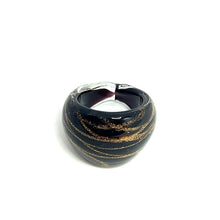 Handmade Glass Acrylic Ring Shadowed Gilt Infinity Band