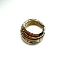 Handmade Glass Acrylic Ring Gitter Monochrome Radiance Infinity Band