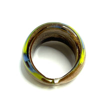 Handmade Glass Acrylic Ring Arabesque Chromatic Infinity Band