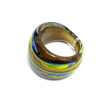 Handmade Glass Acrylic Ring Arabesque Chromatic Infinity Band