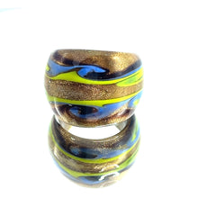 Handmade Glass Acrylic Ring Arabesque Chromatic Infinity Band