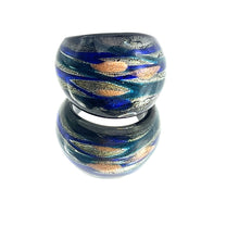 Handmade Glass Acrylic Ring Aqua Celestial Fusion Infinity Band