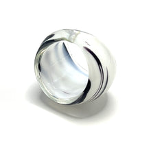 Handmade Glass Acrylic Ring Opulent Zebra Style  Infinity Band