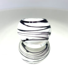 Handmade Glass Acrylic Ring Opulent Zebra Style  Infinity Band