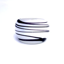 Handmade Glass Acrylic Ring Zebra Pattern Stylish  Infinity Band