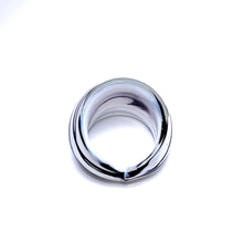 Handmade Glass Acrylic Ring Zebra Pattern Stylish  Infinity Band