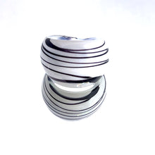 Handmade Glass Acrylic Ring Zebra Pattern Stylish  Infinity Band