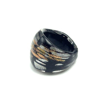 Handmade Glass Acrylic Ring Monochrome Luminosity Infinity Band