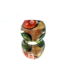 Handmade Glass Acrylic Ring Foliage Golden Autumn Citrus Infinity Band