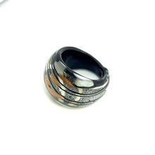 Handmade Glass Acrylic Ring Luminosity Monochrome Infinity Band