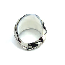 Handmade Glass Acrylic Ring Winter Christmas Harmony Infinity Band