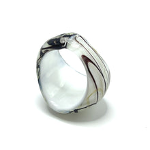 Handmade Glass Acrylic Ring Winter Christmas Harmony Infinity Band