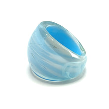 Handmade Glass Acrylic Ring Ocean Breeze Elegance Infinity Band