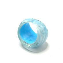 Handmade Glass Acrylic Ring Ocean Breeze Elegance Infinity Band