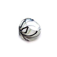 Handmade Glass Acrylic Ring Christmas Winter Harmony Infinity Band