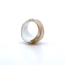 Handmade Glass Acrylic Ring Delight Gilded Snowfall Infinity Band