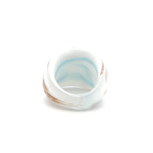 Handmade Glass Acrylic Ring Gilded Delight Snowfall Infinity Band