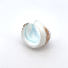 Handmade Glass Acrylic Ring Gilded Delight Snowfall Infinity Band