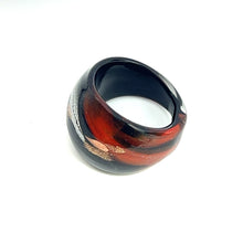 Handmade Glass Acrylic Ring Opulent Sunset Colourful Infinity Band