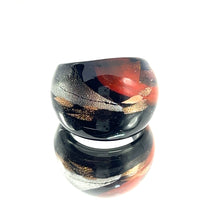 Handmade Glass Acrylic Ring Opulent Sunset Colourful Infinity Band