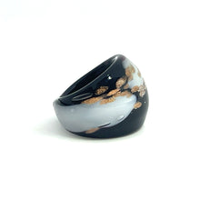 Handmade Glass Acrylic Ring Monochrome Opulence Infinity Band