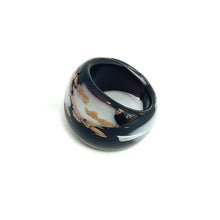 Handmade Glass Acrylic Ring Monochrome Opulence Infinity Band