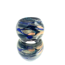 Handmade Glass Acrylic Ring Celestial Aqua Fusion Infinity Band