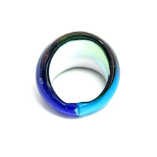 Handmade Glass Acrylic Ring Chromatic  Infinity Band