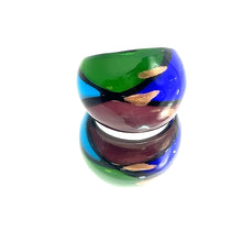 Handmade Glass Acrylic Ring Chromatic  Infinity Band