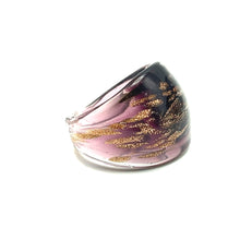 Handmade Glass Acrylic Ring Glim Radiant Orchid Infinity Band