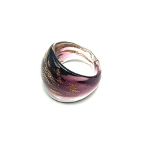 Handmade Glass Acrylic Ring Glim Radiant Orchid Infinity Band