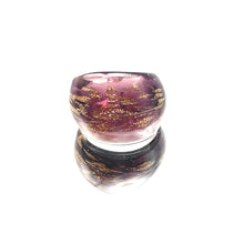 Handmade Glass Acrylic Ring Glim Radiant Orchid Infinity Band