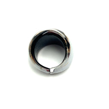 Handmade Glass Acrylic Ring Gilded Elegance Monochrome Infinity Band