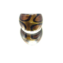 Handmade Glass Acrylic Ring Elegance Gleaming Autumn Infinity Band