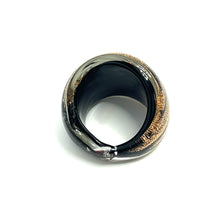 Handmade Glass Acrylic Ring Midnight's Glimmer Infinity Band