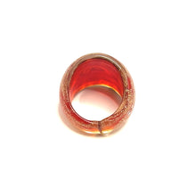 Handmade Glass Acrylic Ring Gilded Ember's Resplendent Infinity Band