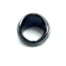 Handmade Glass Acrylic Ring Luminance Monochrome Infinity Band