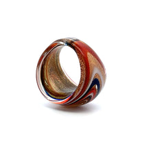 Handmade Glass Acrylic Ring Celestial Gold  Infinity Band