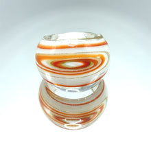 Handmade Glass Acrylic Ring Artisan's Orange Palette Infinity Band