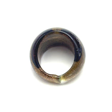 Handmade Glass Acrylic Ring Elegance Autumn Gleaming Infinity Band