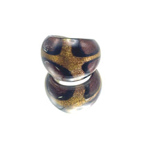 Handmade Glass Acrylic Ring Elegance Autumn Gleaming Infinity Band