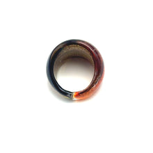 Handmade Glass Acrylic Ring Lagoon Elegance Fusion Sunset Infinity Band