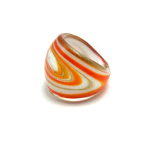 Handmade Glass Acrylic Ring Orange Palette of the Artisan Infinity Band