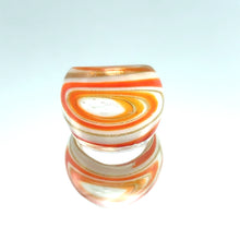 Handmade Glass Acrylic Ring Orange Palette of the Artisan Infinity Band