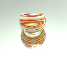 Handmade Glass Acrylic Ring Artisan's Palette Orange Infinity Band